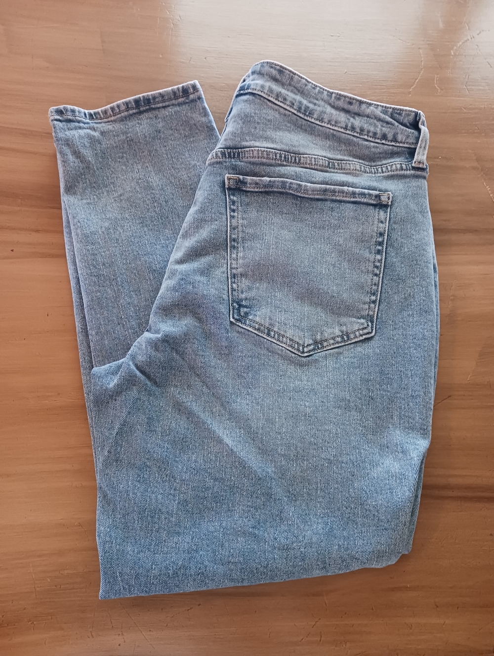 Old Navy Womens 14 High Rise Distressed O.G. Straight Style Blue Jeans